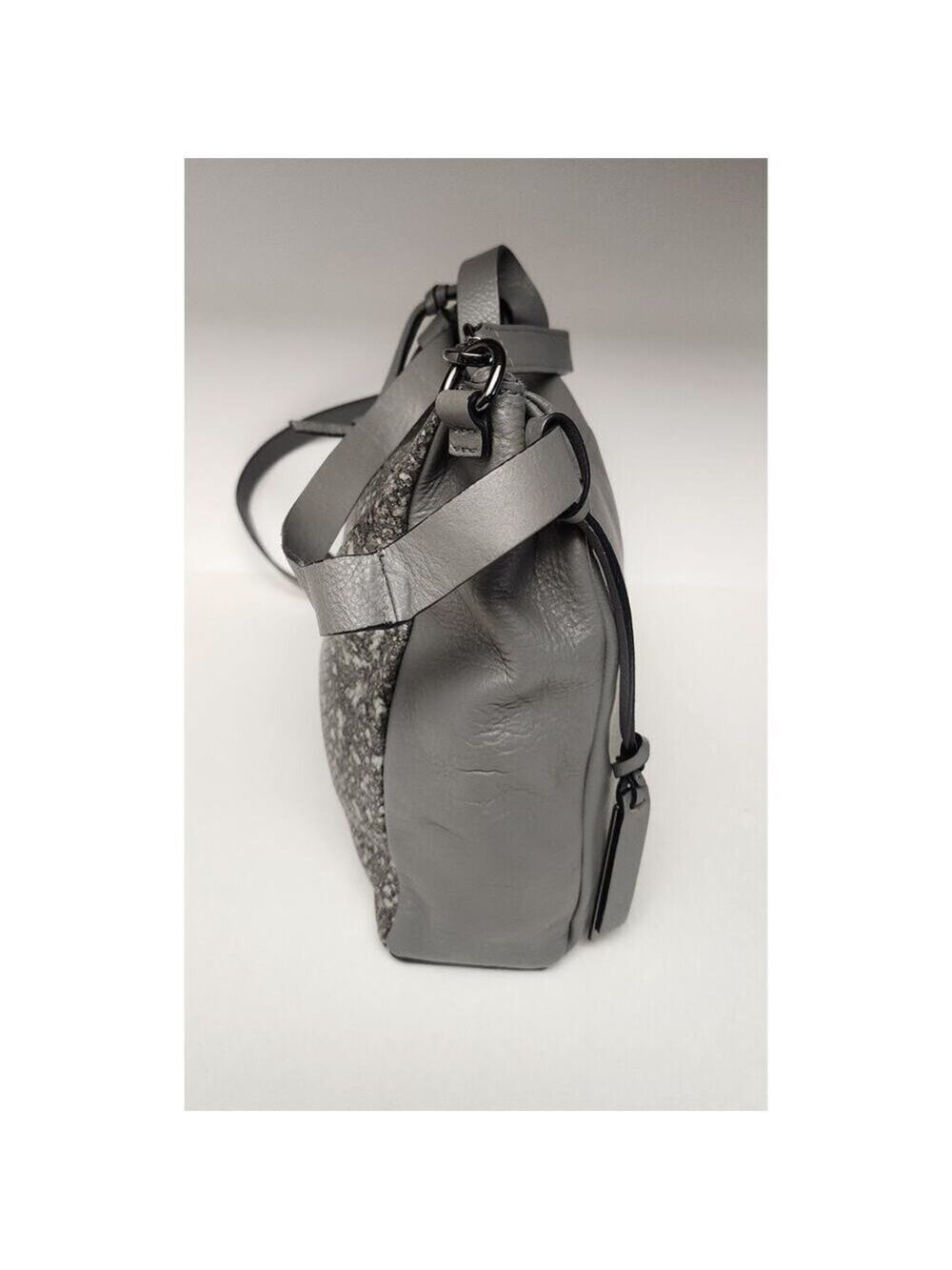 VINCE CAMUTO Alora Leather Crossbody Bag Gray MSRP$248 - Picture 8 of 16